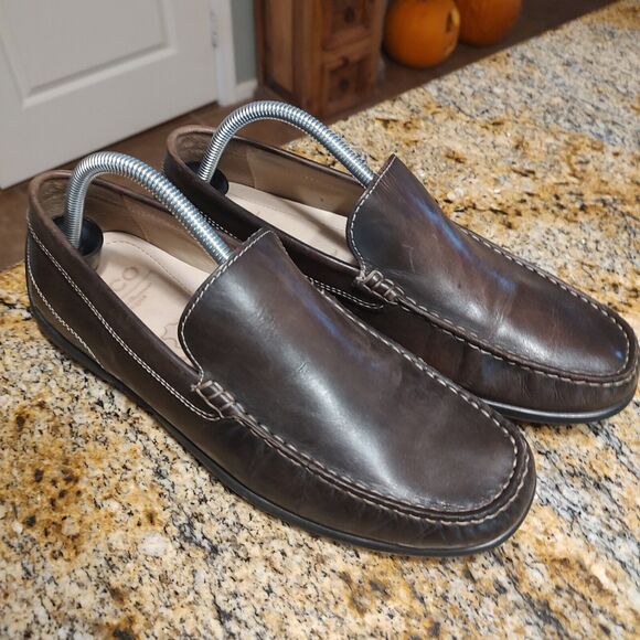 ECCO Classic Moc 2.0 Brown Leather Loafers Slip-On Shoe Men's Size US 9 EU 42 - Picture 2 of 12